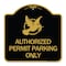 Signmission Authorized Church Parking W/ Graphic, Black & Gold Aluminum Sign, 18" x 18", BG-1818-24331 A-DES-BG-1818-24331 - alternate 1